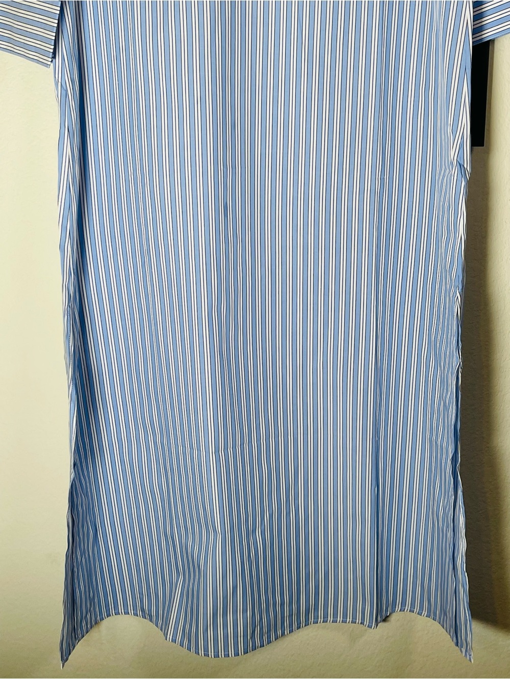 NWT Tuckernuck Blue & White Striped Maxi Tunic Dress Glass Button Size Small - Picture 4 of 13